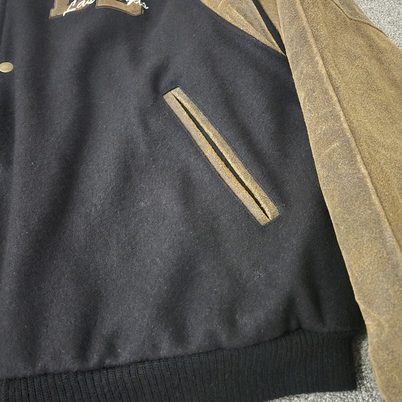 Vintage Boogies Diner Las Vegas Varsity Jacket Leather And Wool Size XXL - Picture 7 of 8